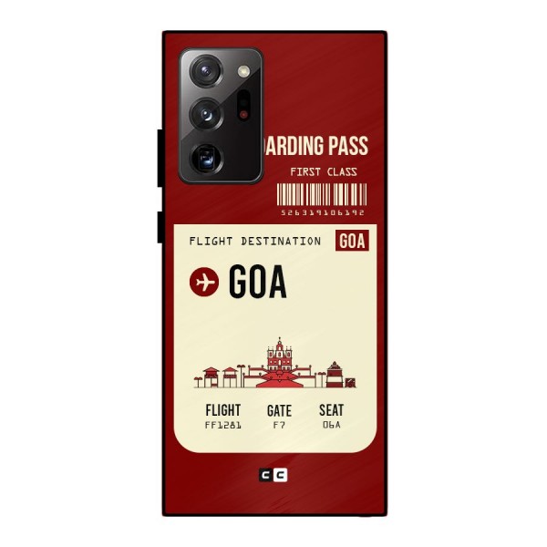 Goa Boarding Pass Metal Back Case for Galaxy Note 20 Ultra