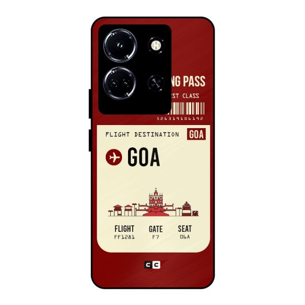 Goa Boarding Pass Metal Back Case for Infinix Note 30 5G