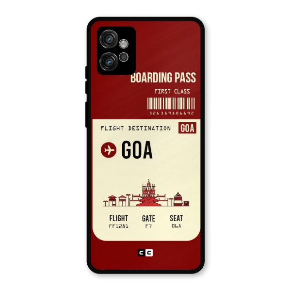 Goa Boarding Pass Metal Back Case for Moto G32