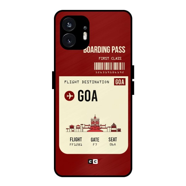 Goa Boarding Pass Metal Back Case for Nothing Phone 2