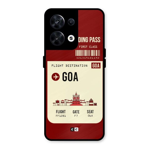 Goa Boarding Pass Metal Back Case for Oppo Reno8 5G