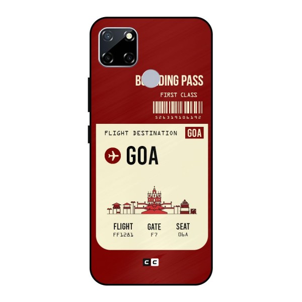 Goa Boarding Pass Metal Back Case for Realme Narzo 30A