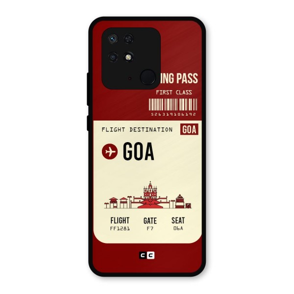 Goa Boarding Pass Metal Back Case for Redmi 10 Power