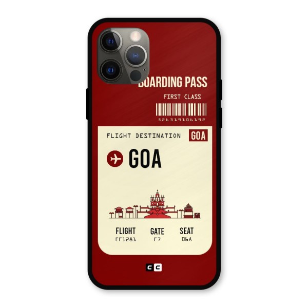 Goa Boarding Pass Metal Back Case for iPhone 12 Pro