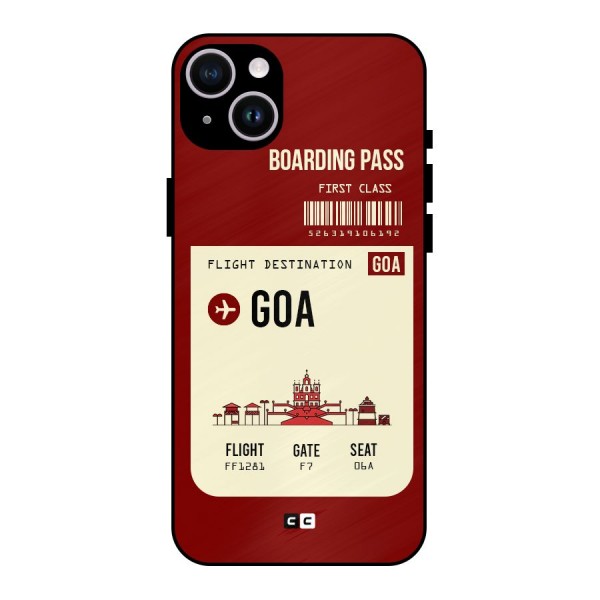 Goa Boarding Pass Metal Back Case for iPhone 14 Plus