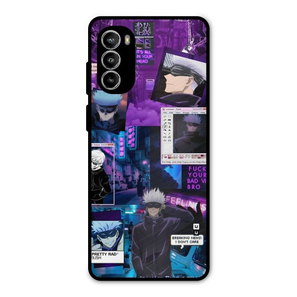 Gojo Quotes Bundle Metal Back Case for Moto G52