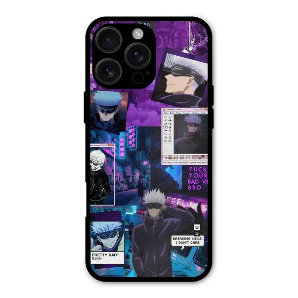 Gojo Quotes Bundle Metal Back Case for iPhone 16 Pro Max