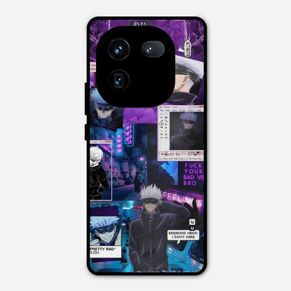 Gojo Quotes Bundle Metal Back Case for iQOO 12
