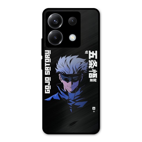Gojo Sataru Smiles Metal Back Case for Poco X6