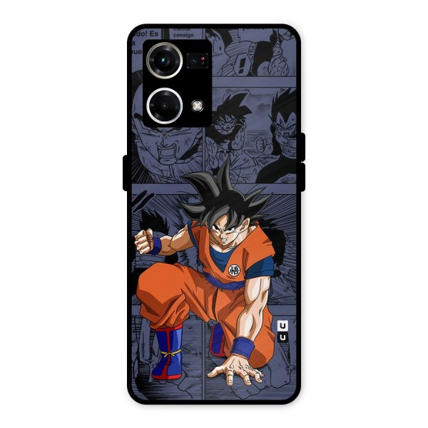 Goku Manga Art Metal Back Case for Oppo F21 Pro 4G