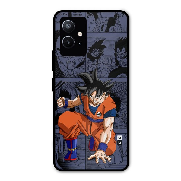 Goku Manga Art Metal Back Case for Vivo T1 5G
