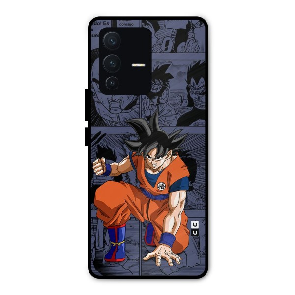 Goku Manga Art Metal Back Case for Vivo V23 Pro