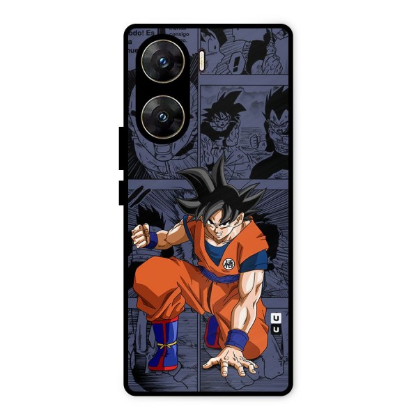 Goku Manga Art Metal Back Case for Vivo V29e