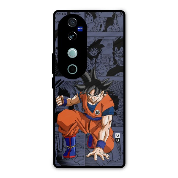 Goku Manga Art Metal Back Case for Vivo V40 Pro