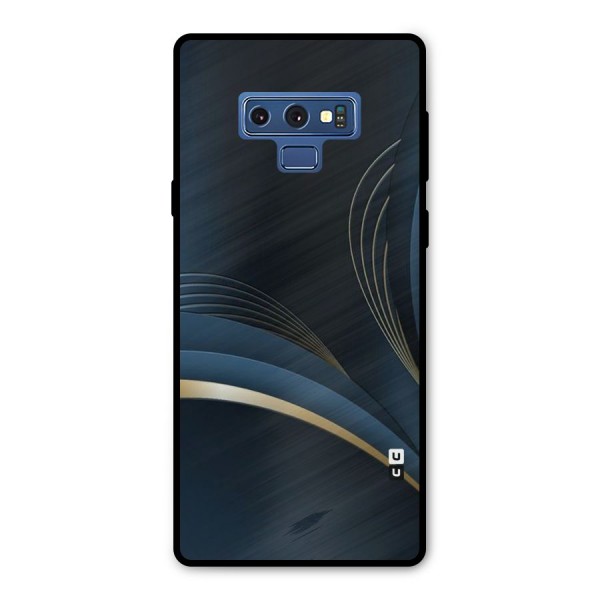 Gold Blue Beauty Metal Back Case for Galaxy Note 9