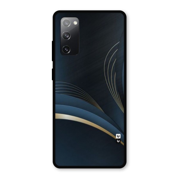 Gold Blue Beauty Metal Back Case for Galaxy S20 FE 5G