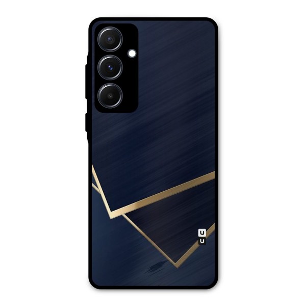 Gold Corners Metal Back Case for Galaxy A55