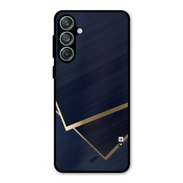 Gold Corners Metal Back Case for Galaxy M55 5G
