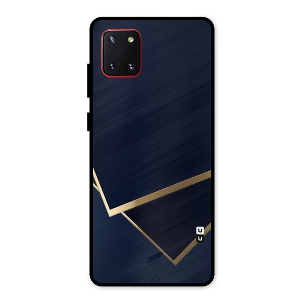 Gold Corners Metal Back Case for Galaxy Note 10 Lite