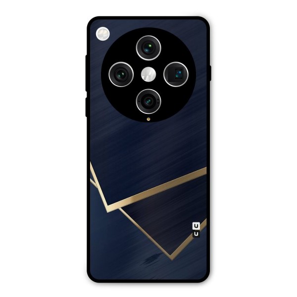 Gold Corners Metal Back Case for Oppo Find X8 Pro
