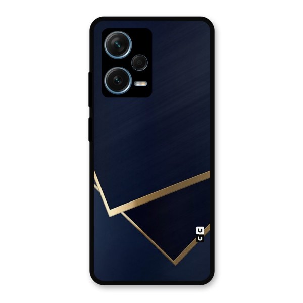 Gold Corners Metal Back Case for Redmi Note 12 Pro Plus 5G