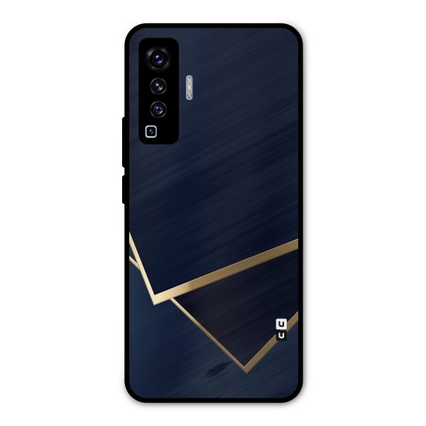 Gold Corners Metal Back Case for Vivo X50
