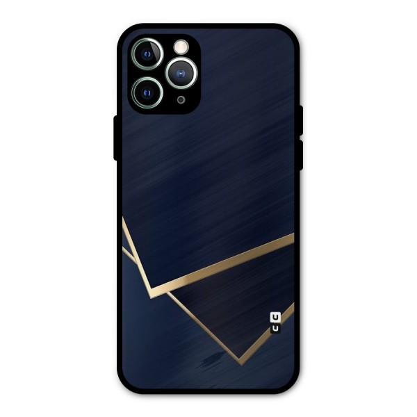 Gold Corners Metal Back Case for iPhone 11 Pro Max
