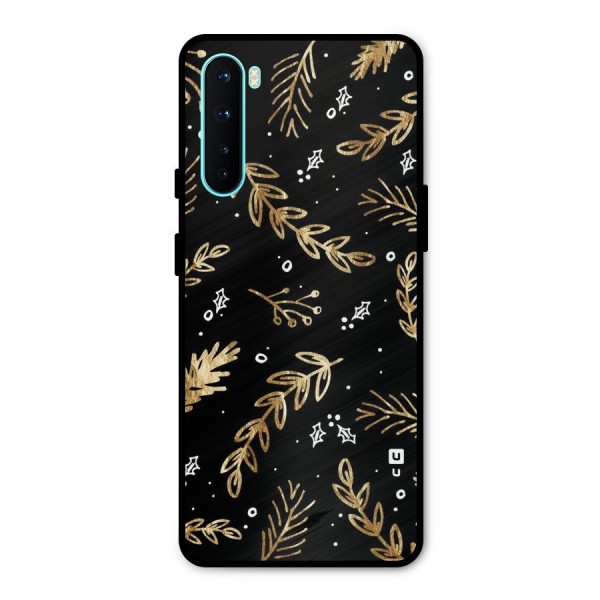 Gold Palm Leaves Metal Back Case for OnePlus Nord