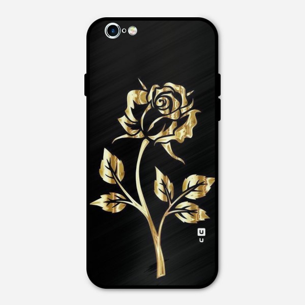 Gold Rose Metal Back Case for iPhone 6 6s