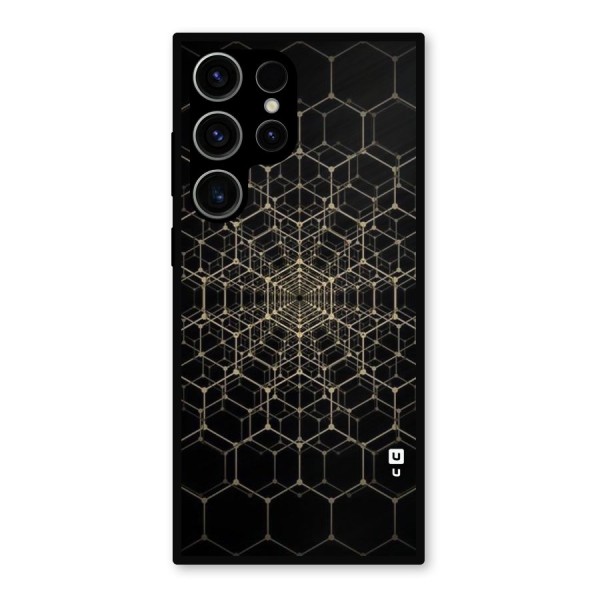 Gold Web Metal Back Case for Galaxy S23 Ultra