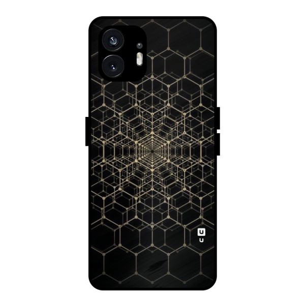 Gold Web Metal Back Case for Nothing Phone 2