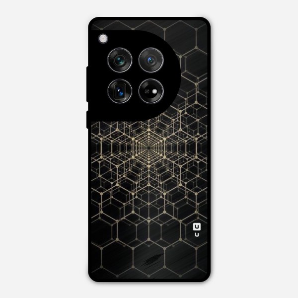 Gold Web Metal Back Case for OnePlus 12