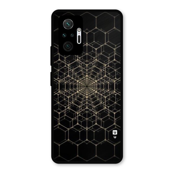 Gold Web Metal Back Case for Redmi Note 10 Pro Max