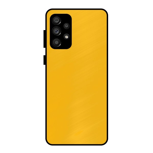 Gold Yellow Metal Back Case for Galaxy A73 5G