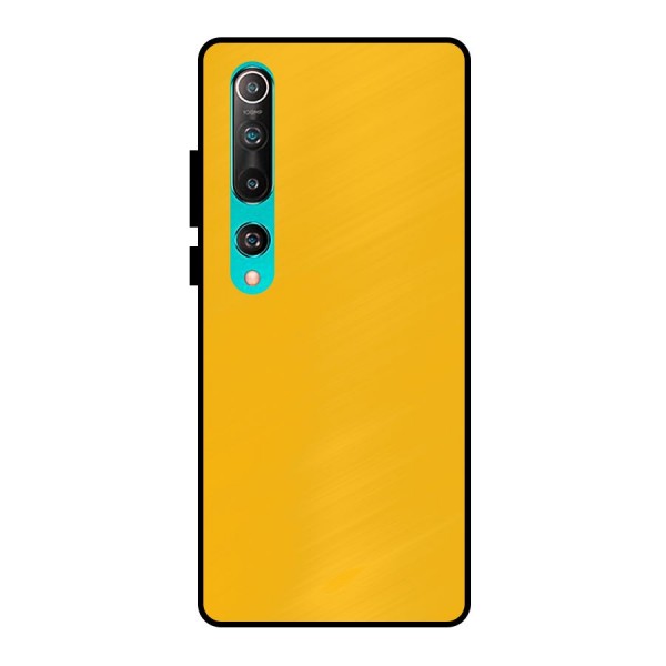 Gold Yellow Metal Back Case for Mi 10
