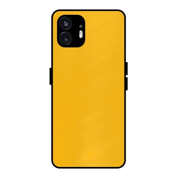 Gold Yellow Metal Back Case for Nothing Phone 2