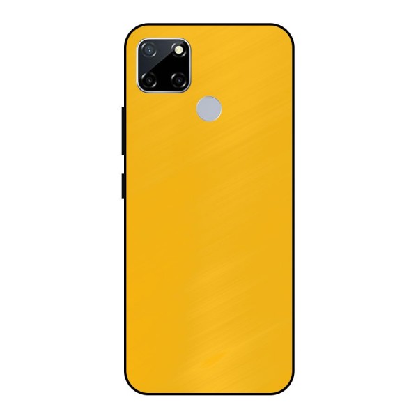 Gold Yellow Metal Back Case for Realme Narzo 30A