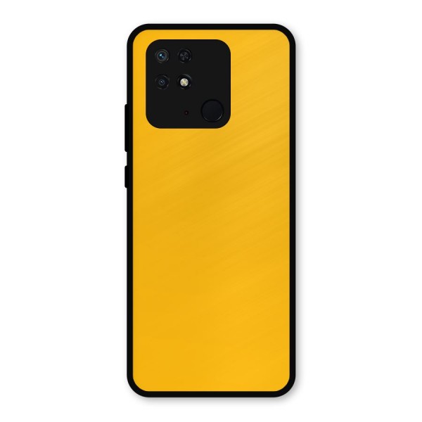 Gold Yellow Metal Back Case for Redmi 10 Power