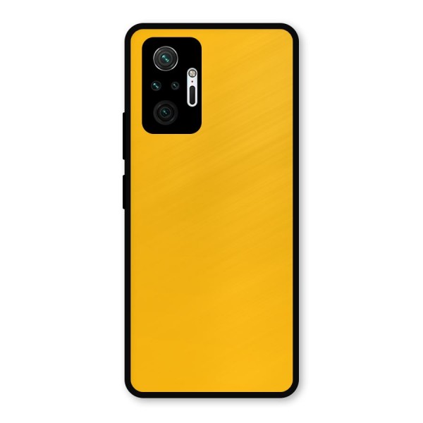 Gold Yellow Metal Back Case for Redmi Note 10 Pro Max