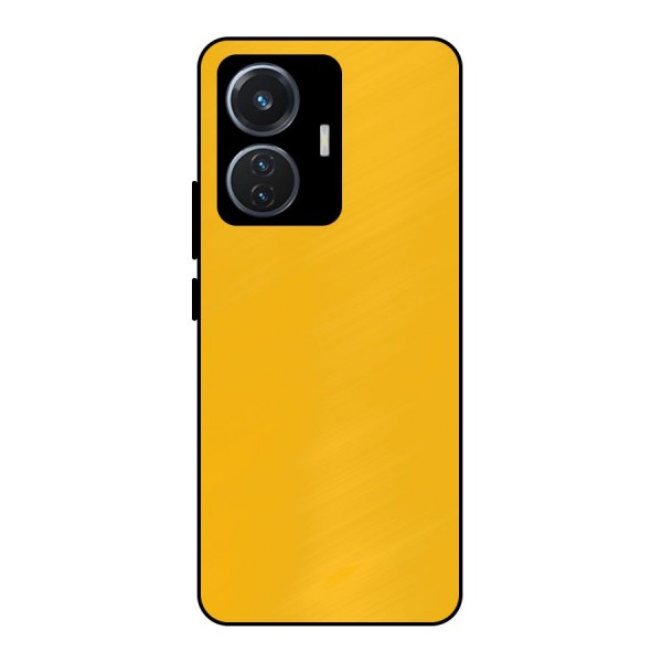 Gold Yellow Metal Back Case for Vivo T1 44W