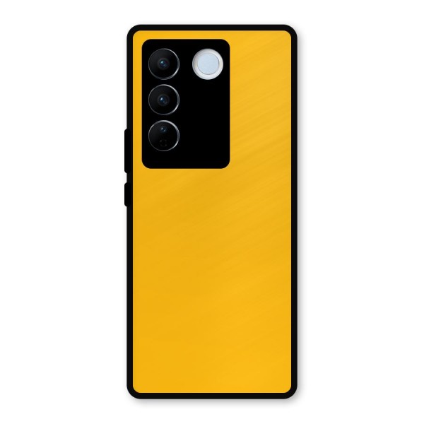 Gold Yellow Metal Back Case for Vivo V27