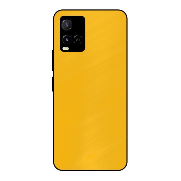 Gold Yellow Metal Back Case for Vivo Y33s