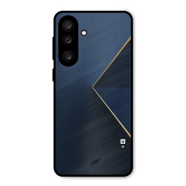 Golden Blue Triangle Metal Back Case for Galaxy M56