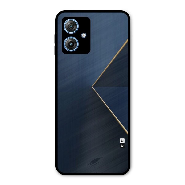 Golden Blue Triangle Metal Back Case for Moto G54