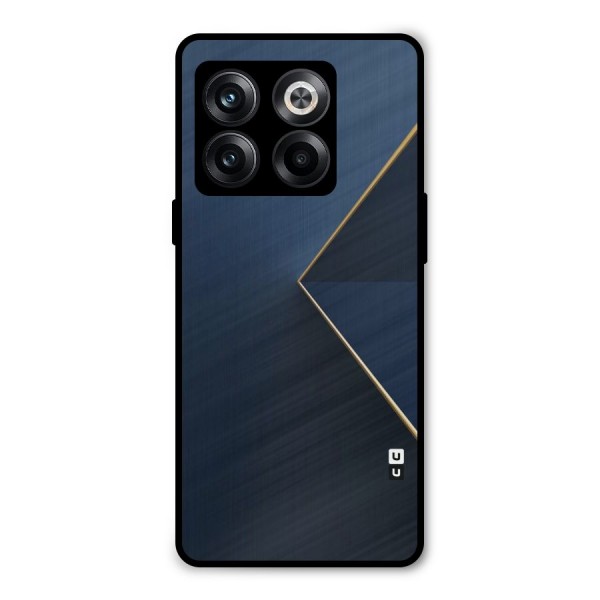 Golden Blue Triangle Metal Back Case for OnePlus 10T