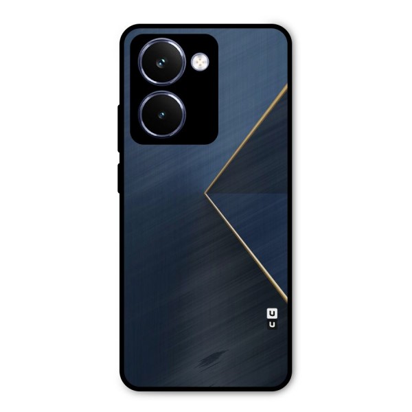 Golden Blue Triangle Metal Back Case for Realme P3 Ultra