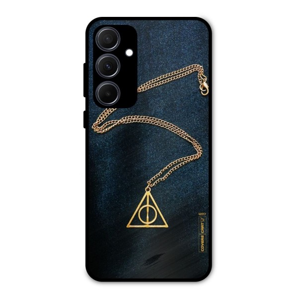 Golden Chain Metal Back Case for Galaxy A35