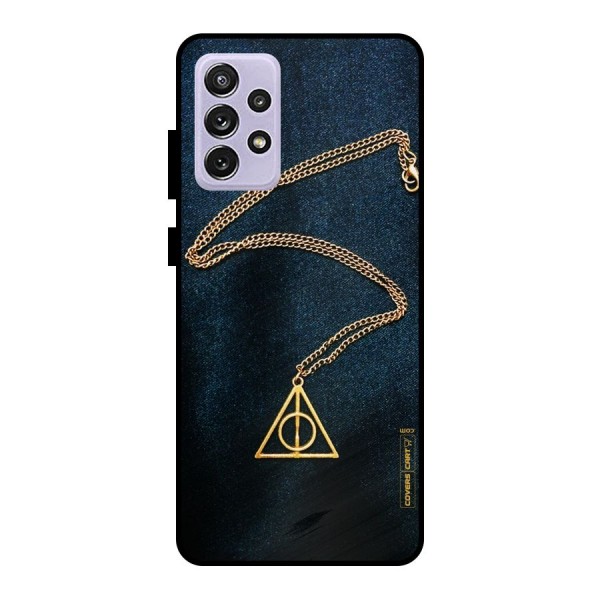 Golden Chain Metal Back Case for Galaxy A72