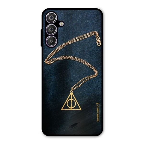 Golden Chain Metal Back Case for Galaxy F15
