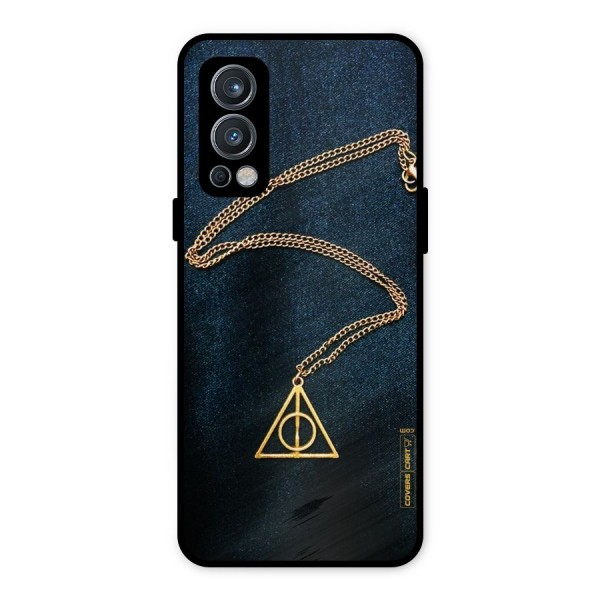 Golden Chain Metal Back Case for OnePlus Nord 2 5G